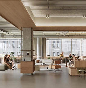 Layout of the AI center office space located in downtown San Francisco, supporting innovation and technology.