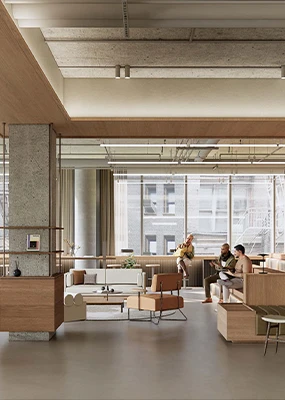 Layout of the AI center office space located in downtown San Francisco, supporting innovation and technology.
