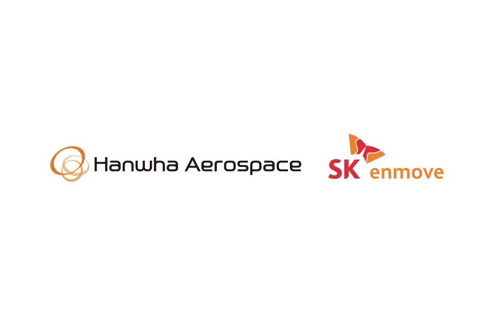 Hanwha Aerospace and SK Enmove logos side by side