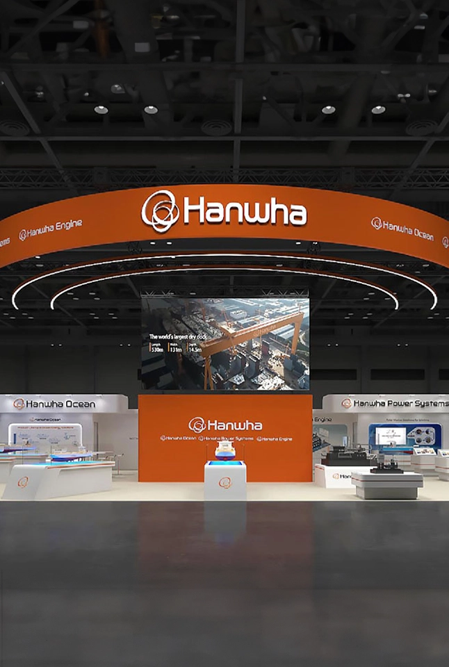 Hanwha’s exhibition booth at Gastech 2024
