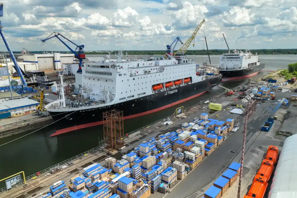 Ships at Hanwha Philly Shipyard. 