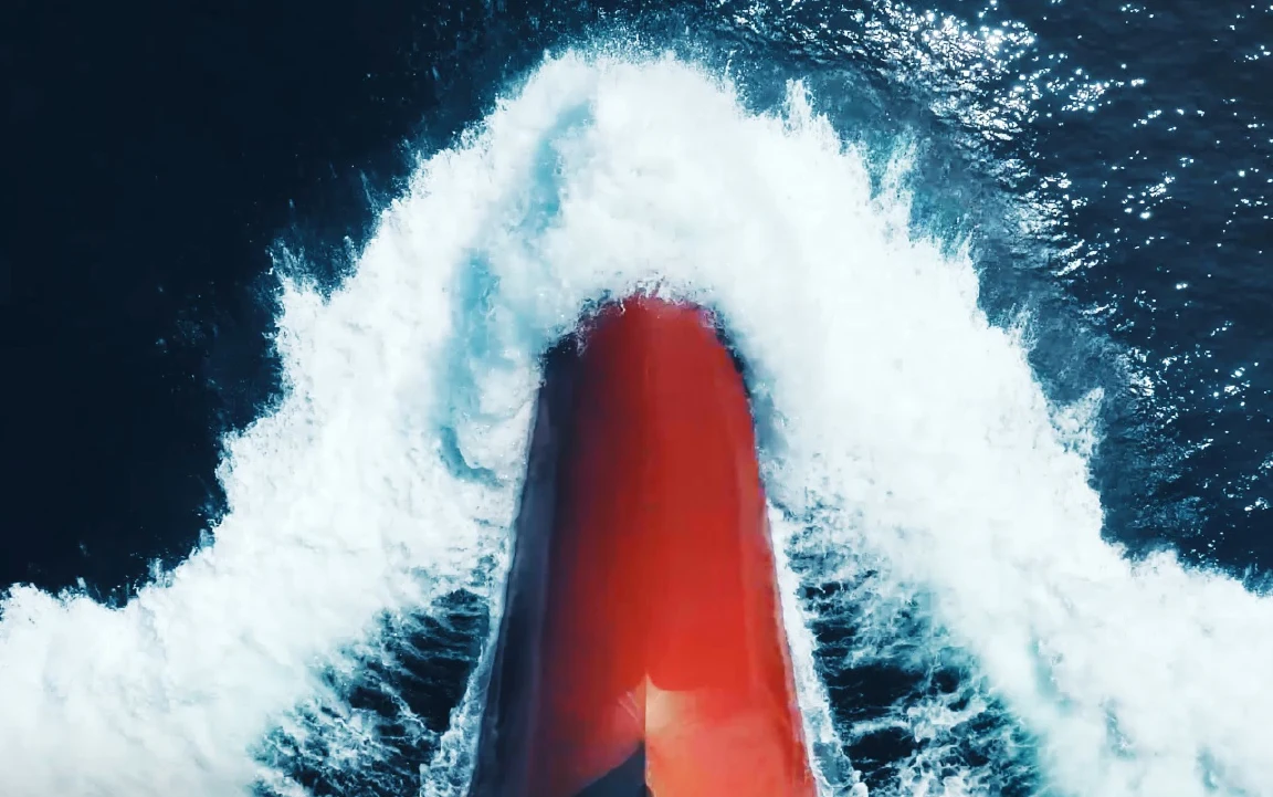 A large ship in the ocean 