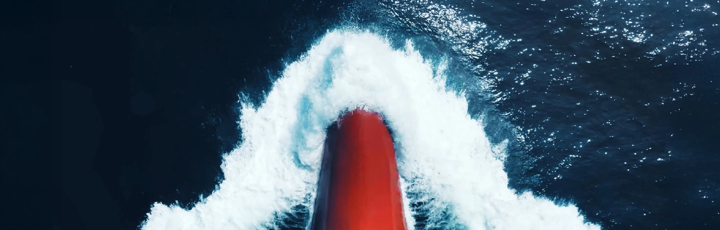 A large ship in the ocean