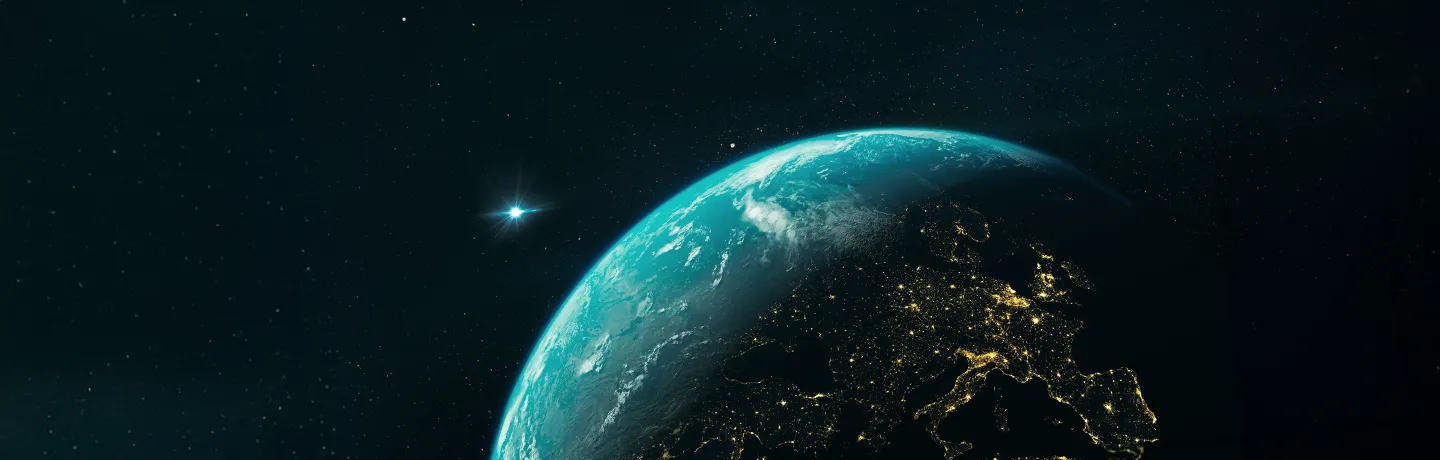   A view of Earth from space